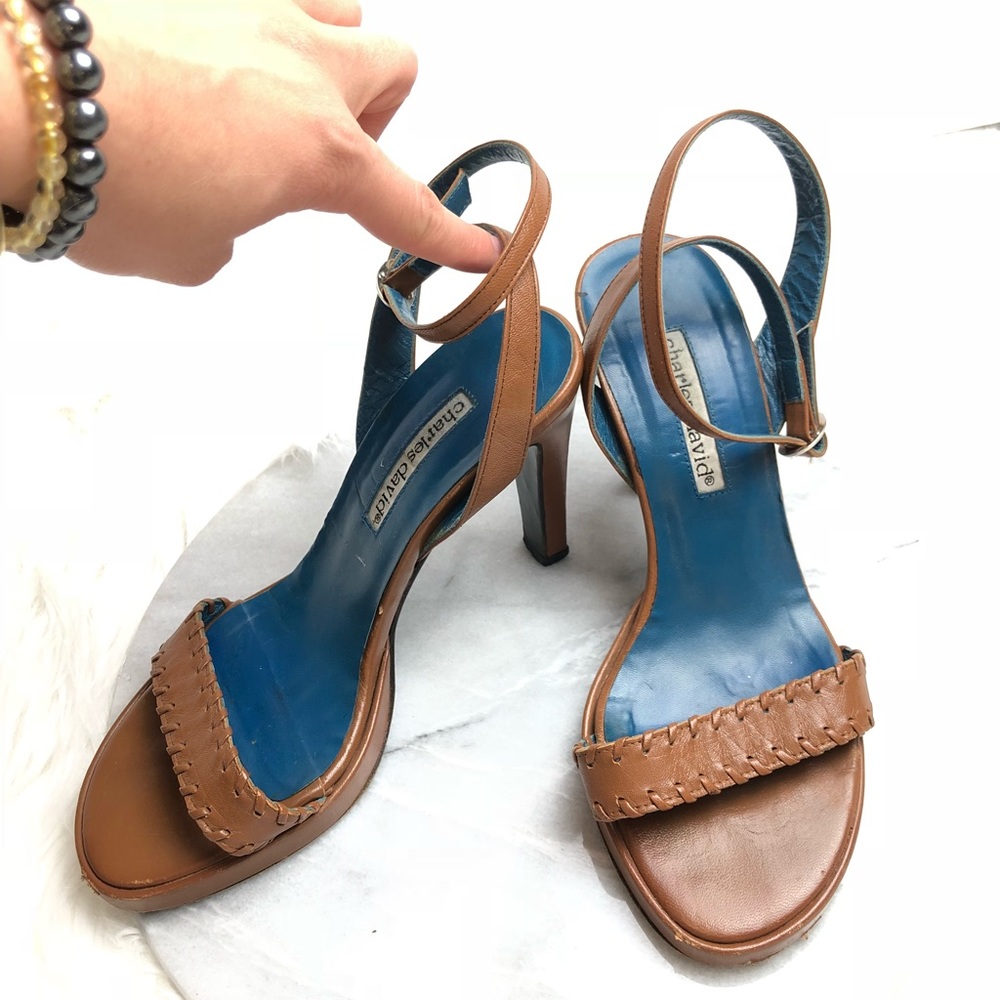 Charles David Brown Leather Heels